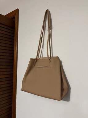 8 Other Reasons Vegan Leather Slouchy Bucket Shoulder Bag Tan